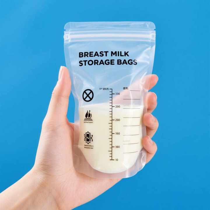 Custom BPA-Free Breast Milk Storage Bags Manufacturer | Leak-Proof Pouches with Temperature Sensing Ring | MOQ 5000pcs