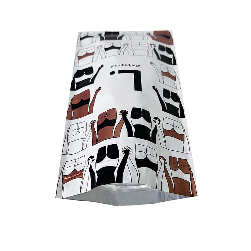 Custom Frosted Matte Underwear Bag Manufacturer | Luxury Foil Lining 3-Side Seal Zipper Pouch | MOQ 5,000pcs