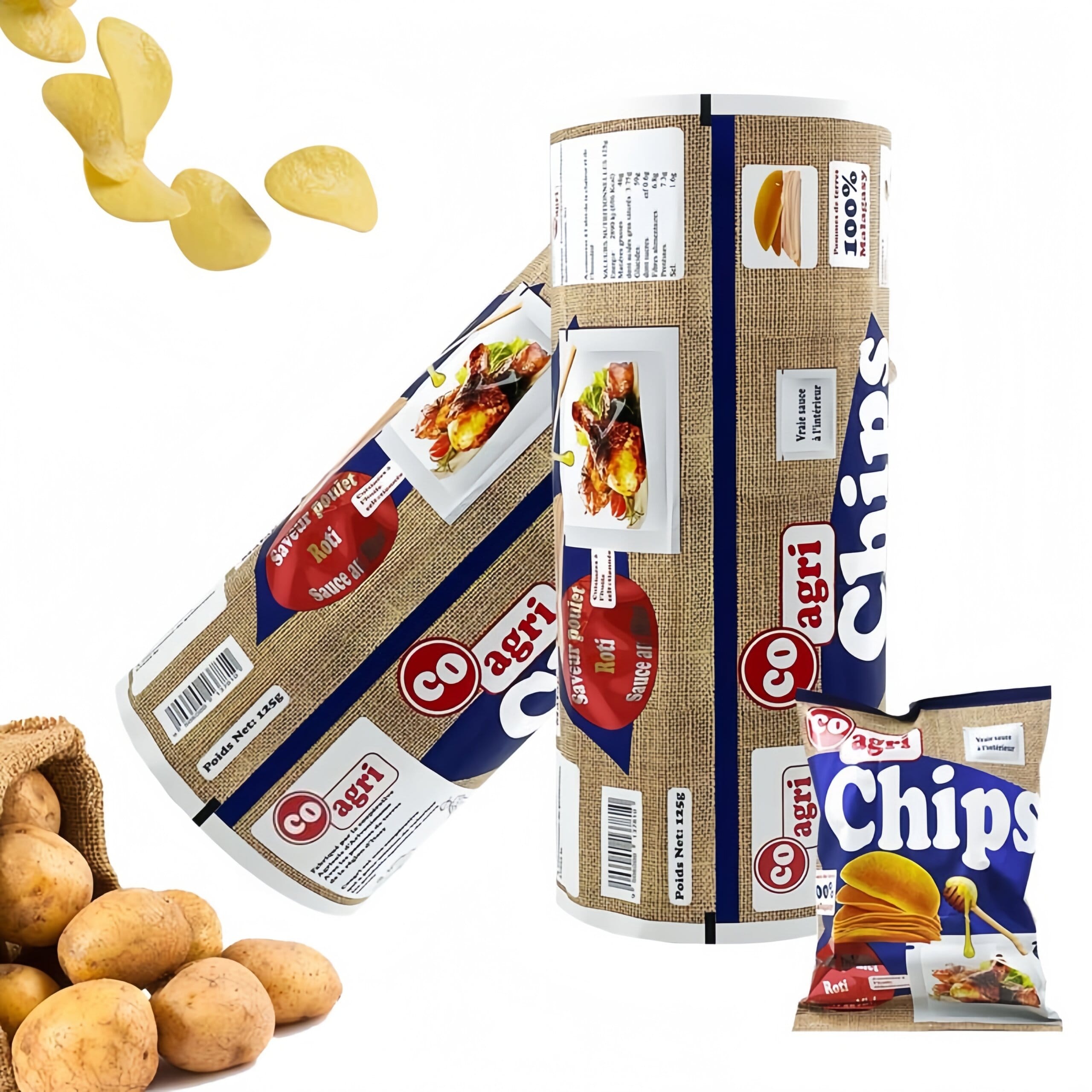 Custom Aluminum Foil Film Roll Manufacturer | Laminated Flexible Food Packaging for Snack & Dry Goods | MOQ 100 Rolls