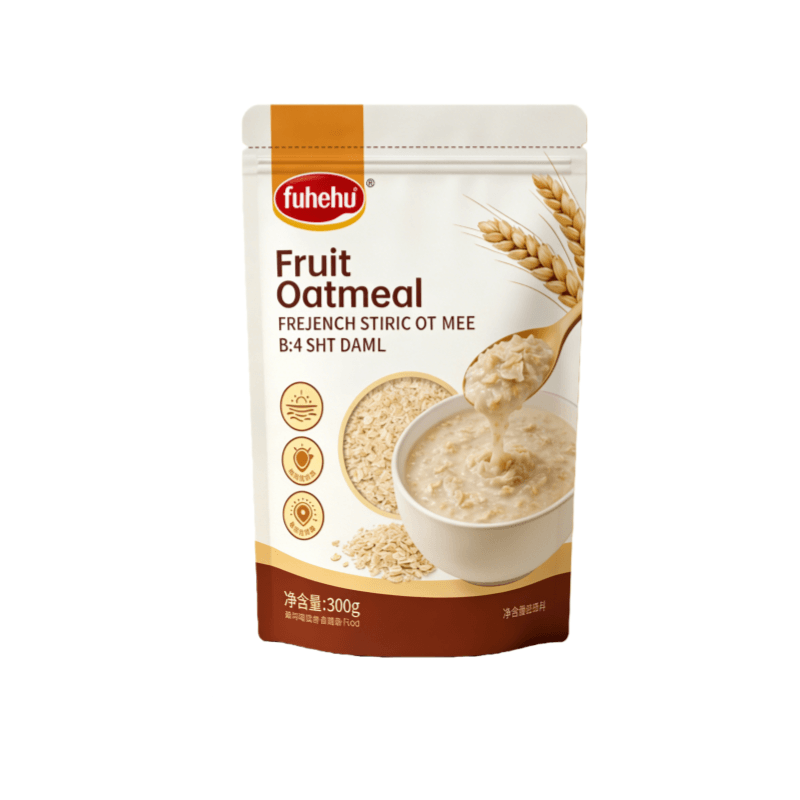 Custom Printed Oatmeal Stand Up Pouch Manufacturer | Food Grade & Eco-Friendly Materials I MOQ 5,000pcs